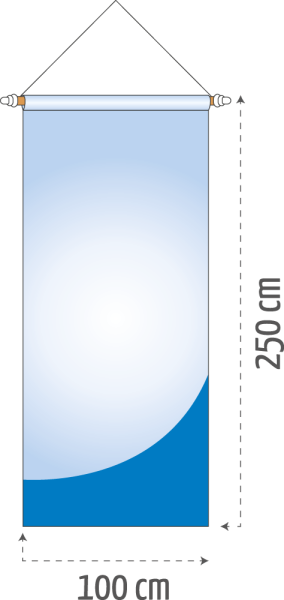 Bannerfahne 100 x 250 cm