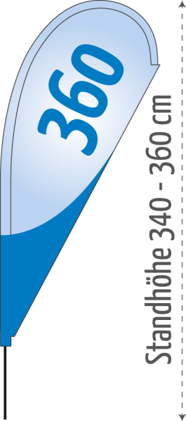 BEACHFLAG Tropfen 360 Fahne