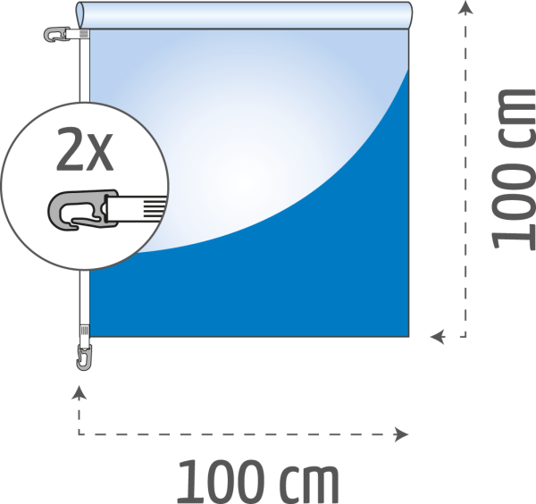 Auslegerfahne 100 x 100 cm