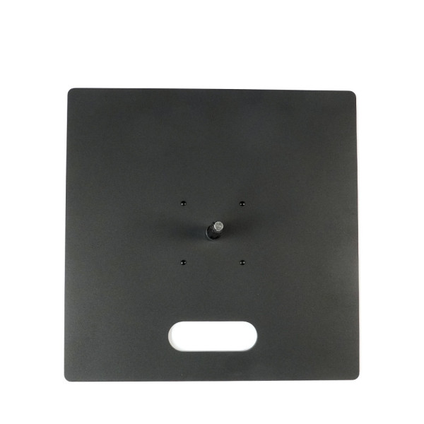 BFZ5024 Bodenplatte 10.0 SCHWARZ mit Rotatordorn und Griffmulde