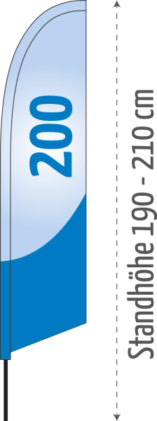 BEACHFLAG Gerade 200