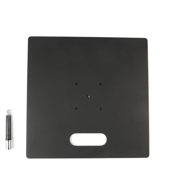 BFZ5024 Bodenplatte 10.0 SCHWARZ mit Rotatordorn und Griffmulde