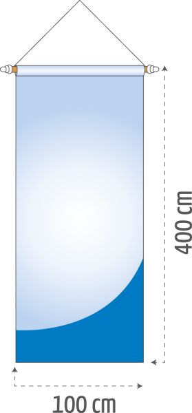 Bannerfahne 100 x 400 cm
