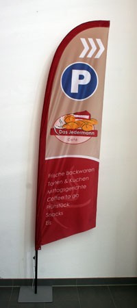 BEACHFLAG Gerade 270 Basic-Set inkl. Fahne und Stange S