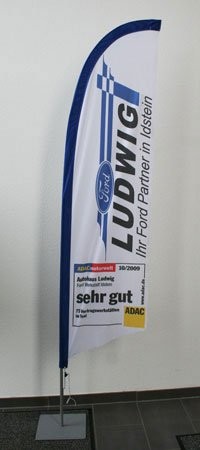 BEACHFLAG Gerade 270 Basic-Set inkl. Fahne und Stange S