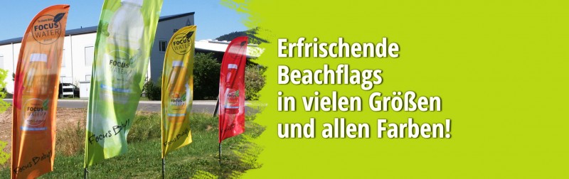 Beachflag Werbefahne über 2 M Hoch – Federform Mit Bodenhalterung & Tasche, Digitaldruck