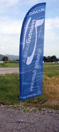 BEACHFLAG Gerade 330 Basic-Set inkl. Fahne und Stange M