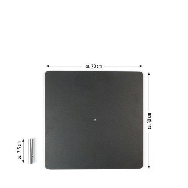 BFZ5014 Bodenplatte 5.5 SCHWARZ mit Dorn