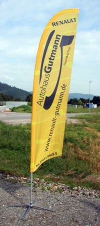 BEACHFLAG Gerade 330 Basic-Set inkl. Fahne und Stange M