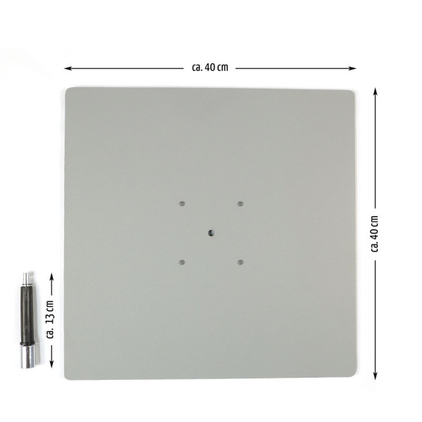 BFZ5023 Bodenplatte 10.0 GRAU mit Rotatordorn