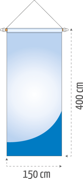 Bannerfahne 150 x 400 cm