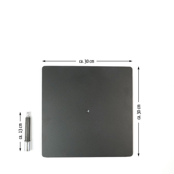 BFZ5016 Bodenplatte 5.5 SCHWARZ mit Rotatordorn