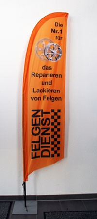 BEACHFLAG Gerade 270 Basic-Set inkl. Fahne und Stange S