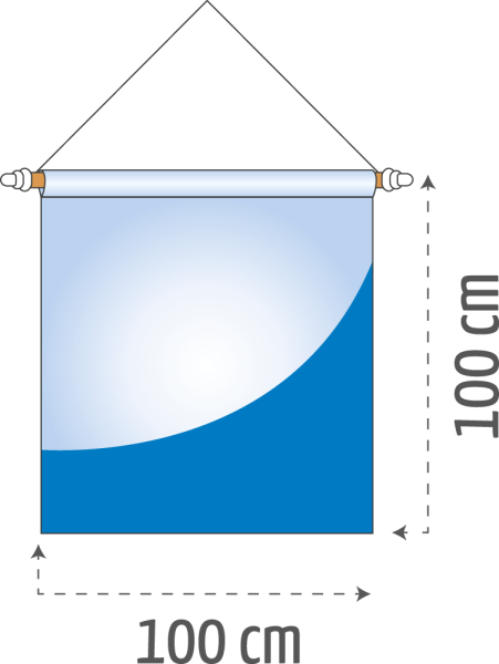 Bannerfahne 100 x 100 cm
